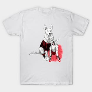 Two german shepherds in love T-Shirt